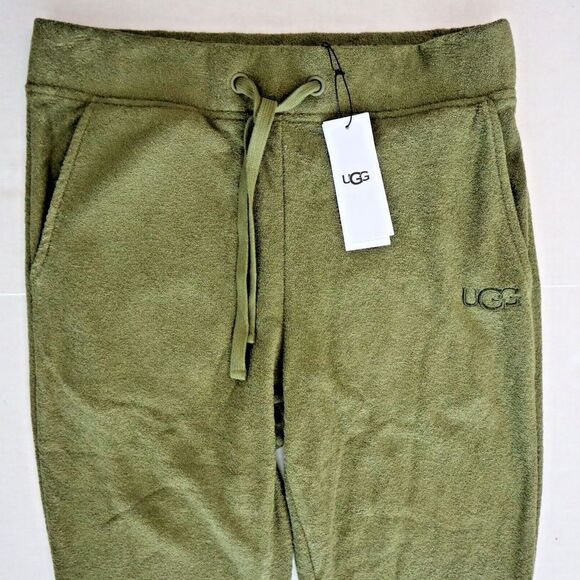 UGG 1136922 Men's Sz S Burnt Olive Green Brantley Brushed Terry Jogger Pants $98 - Picture 8 of 13